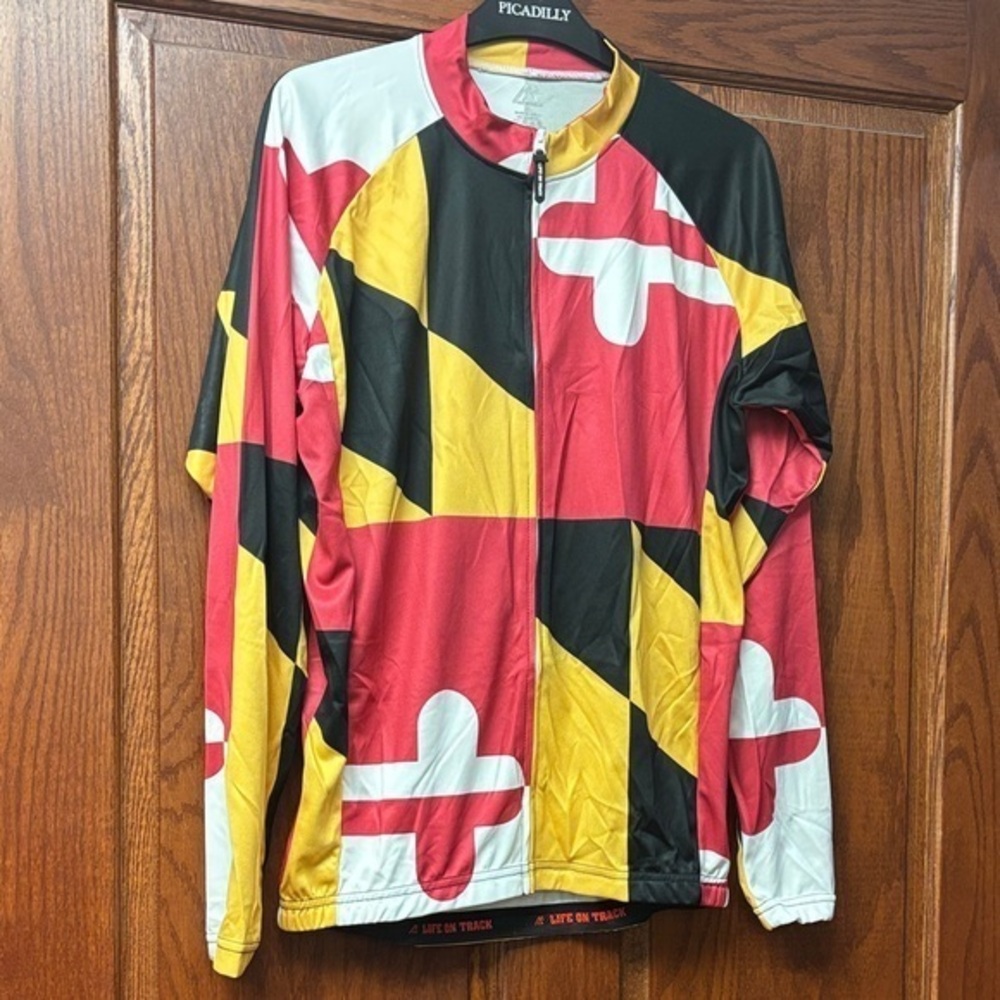 Life on Track Cycling Jersey long Sleeve Bike Jacket Biking Bicycle  jacket XL